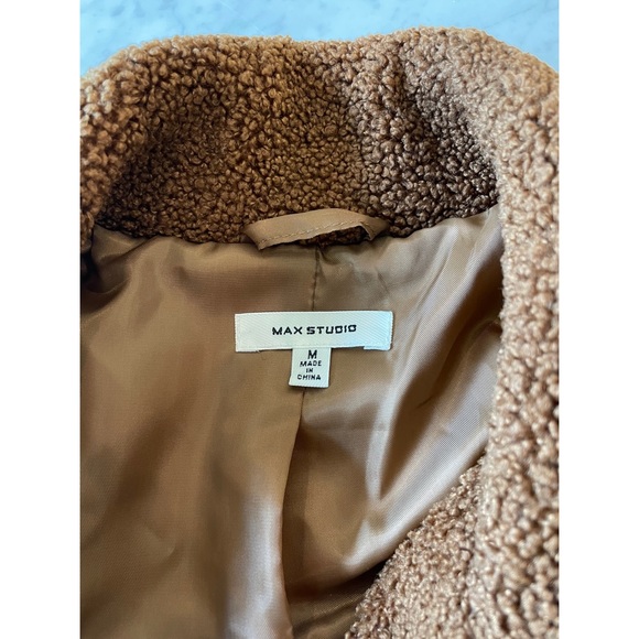 Max Studio Faux Shearling Zip Moto Jacket - Picture 8 of 12